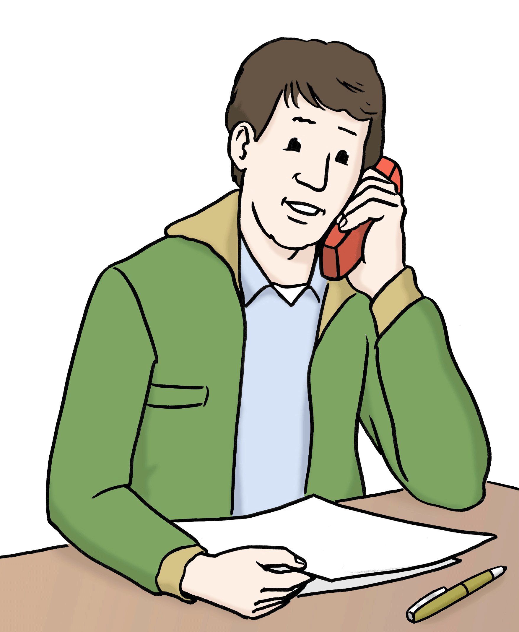 Beispielbild Mann am Telefon
